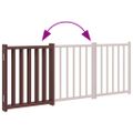 vidaXL Brána pre psa skladacia 3 panely 150 cm masívne jedľové drevo