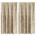 vidaXL Sametové závesy 2 ks Krémová 140 x 140 cm Zamat
