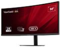 ViewSonic VA3420C '34" 21:9, 3440 x 1440,SuperClear® IPS zakřivený monitor, 120Hz, 2 HDMI, DP, USB, USB-C 96W, speakers LED monitor, prohnutý, 34", IPS, 3440×1440, 21:9, 1ms, 300cd/m2, 2× HDMI, DisplayPort, 2× USB, USB-C, cerný, energ. tr. F