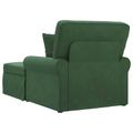vidaXL Pufa s sukňou 3 ks Jungle Green Kordúrová tkanina