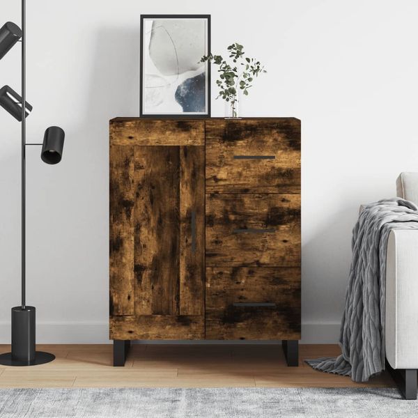 vidaXL Komoda dymový dub 69,5x34x90 cm kompozitné drevo