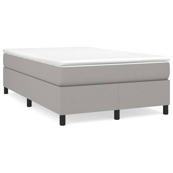 vidaXL Boxspring posteľ s matracom bledosivá 120x190 cm látka