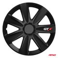 Poklice GTX 15" čierny karbon sada 4 ks COLOR BOX