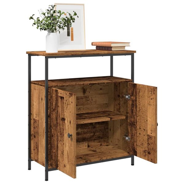 vidaXL Komoda staré drevo 70x30x80 cm kompozitné drevo