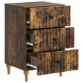 vidaXL Nočný stolík Dymový dub 43x 41 x 66,5 cm Kompozitné drevo