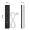 GoSmart predlžovací kábel 2 m / 4 zásuvky / s vyp. / s USB / biely-čierny / PVC / 1,5 mm2