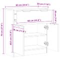 vidaXL Komoda staré drevo 60x30x70 cm kompozitné drevo