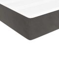 vidaXL Matrac s taštičkovými pružinami stredná tvrdosť tmavosivý 90x220x20 cm zamat