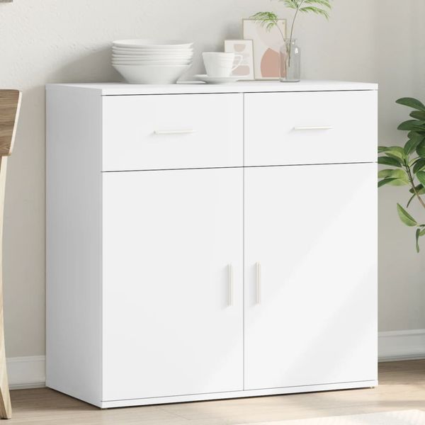 vidaXL Komoda, biela 79x38x80 cm, kompozitné drevo