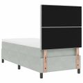vidaXL Posteľ s pružinovým rámom Svetlosivá 100 x 200 cm Zamat