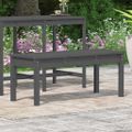 vidaXL Záhradná lavica sivá 109x44x45 cm masívna borovica