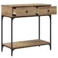 vidaXL Konzolový stôl dub artisan 75 x 34,5 x 75 cm Kompozitné drevo