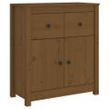 vidaXL Komoda medovo-hnedá 70x35x80 cm masívne borovicové drevo