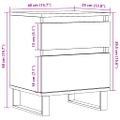 vidaXL Nočné stolíky 2 ks staré drevo 40x35x50 cm kompozitné drevo