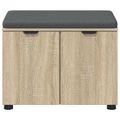 vidaXL Predsieňová lavica s vankúšom Sonoma dub 60 x 38 x 46 cm