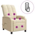 vidaXL Masážne relaxačné kreslo Krémová Látka