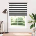 vidaXL Zebra roleta čierna 165x200 cm šírka látky 160,9cm polyester