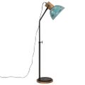 vidaXL Podlahová lampa 25 W šmuhovaná modrá 30x30x100-150 cm E27