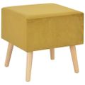 vidaXL Nočné stolíky 2 ks horčicové 40x35x40 cm zamatové