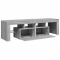 vidaXL TV skrinka s LED svetlami sivá sonoma 140 x 36,5 x 40 cm