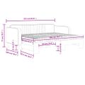 vidaXL Rozkladacia denná posteľ s matracmi tmavozelená 90x200 cm zamat
