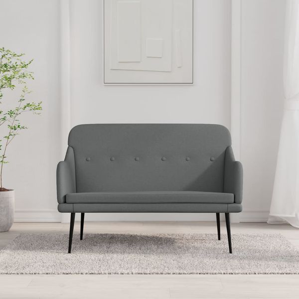 vidaXL Lavička tmavosivá 110x76x80 cm látka