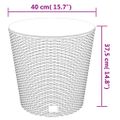 vidaXL Kvetináč s vyberateľnou vložkou antracitový 35/37,5 l PP ratan