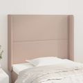 vidaXL Čelo postele so záhybmi kapučínové 93x16x118/128 cm umelá koža