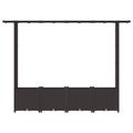 vidaXL Vyvýšený záhon s mriežkou a strechou Hnedá 203 x 40 x 136 cm PP