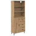 vidaXL Highboard 2 ks Remeselný dub 69,5 x 32,5 x 180 cm