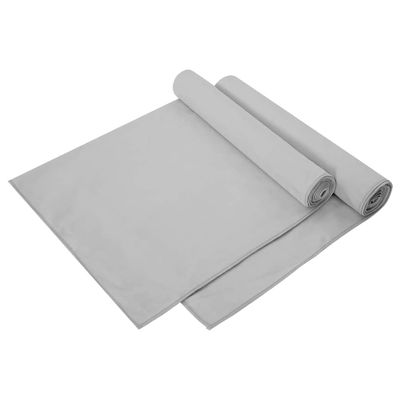 vidaXL Športové uteráky 2 pcs Sivá 140 x 70 cm Polyester a polyamid