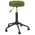 3085572 vidaXL Swivel Massage Stool Light Green Velvet (333050)