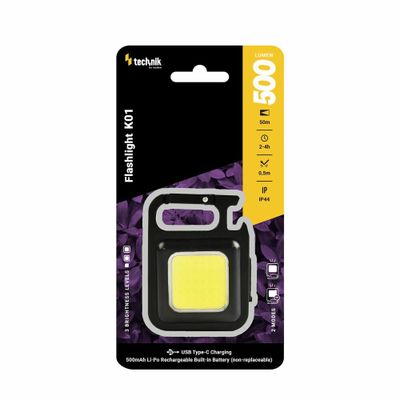 MT-K01 Technik pracovná lampa Clip-Light K01 (nabíjateľná batéria 500mAh) COB LED + USB-C (500 lm)
