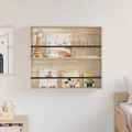 vidaXL Regál na časopisy Sonoma dub 80 x 12 x 70 cm Kompozitné drevo