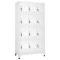 vidaXL Oceľová šatňová skrinka s 12 priehradkami, 90x45x180 cm