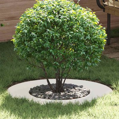 vidaXL vhodný pre plochý stromový krúžok Biela Ø40 / 70 cm Oceľ