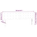 vidaXL Čelo postele s LED modré 160x5x78/88 cm látka