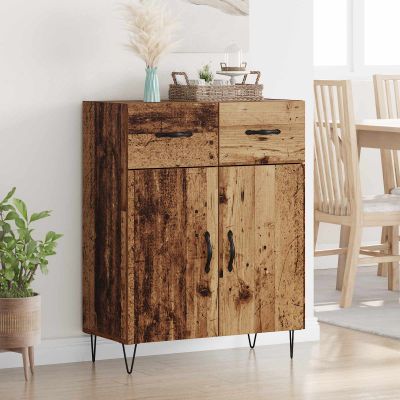 vidaXL Servírovacia skriňa so zásuvkou Staré drevo 69,5 x 34 x 90 cm