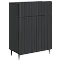 vidaXL Servírovacia skriňa Čierna 66 x 34,5 x 92 cm Kompozitné drevo