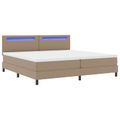 vidaXL Posteľ s pružinovým rámom Kapučínová 200 x 200 cm Umelá koža