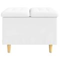 vidaXL Ottoman s Úložným Priestorom Biely 60 x 60 x 45 cm Umelá koža