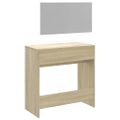 vidaXL Toaletný stolík so zrkadlom dub sonoma 80x39x80 cm