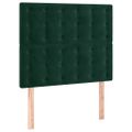 vidaXL Čelo postele s LED tmavozelené 80x5x118/128 cm zamat