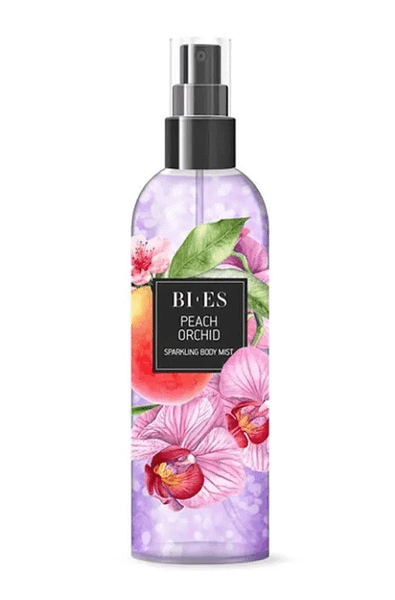 BI-ES PEACH ORCHID SPARKLING trblietavý telový sprej 200ML
