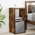 vidaXL Nočný stolík 2 ks Dymová dub 35 x 32 x 68,5 cm Kompozitné drevo