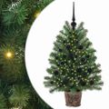 vidaXL Umelý vianočný stromček s 150 LED-i Zelená 95 cm PE a PVC