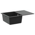 vidaXL Drez 80% Kvárc a 20% Živica 670 x 460 mm Čierna