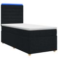 vidaXL Posteľ boxspring s matracom Čierna 80 x 200 cm Látka