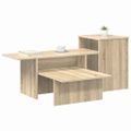 vidaXL Konzolový stôl Sonoma dub 91,5 x 35 x 38,5 cm Kompozitné drevo