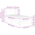 vidaXL Rám postele s matracom s matracmi Modrá 80 x 200 cm Zamat